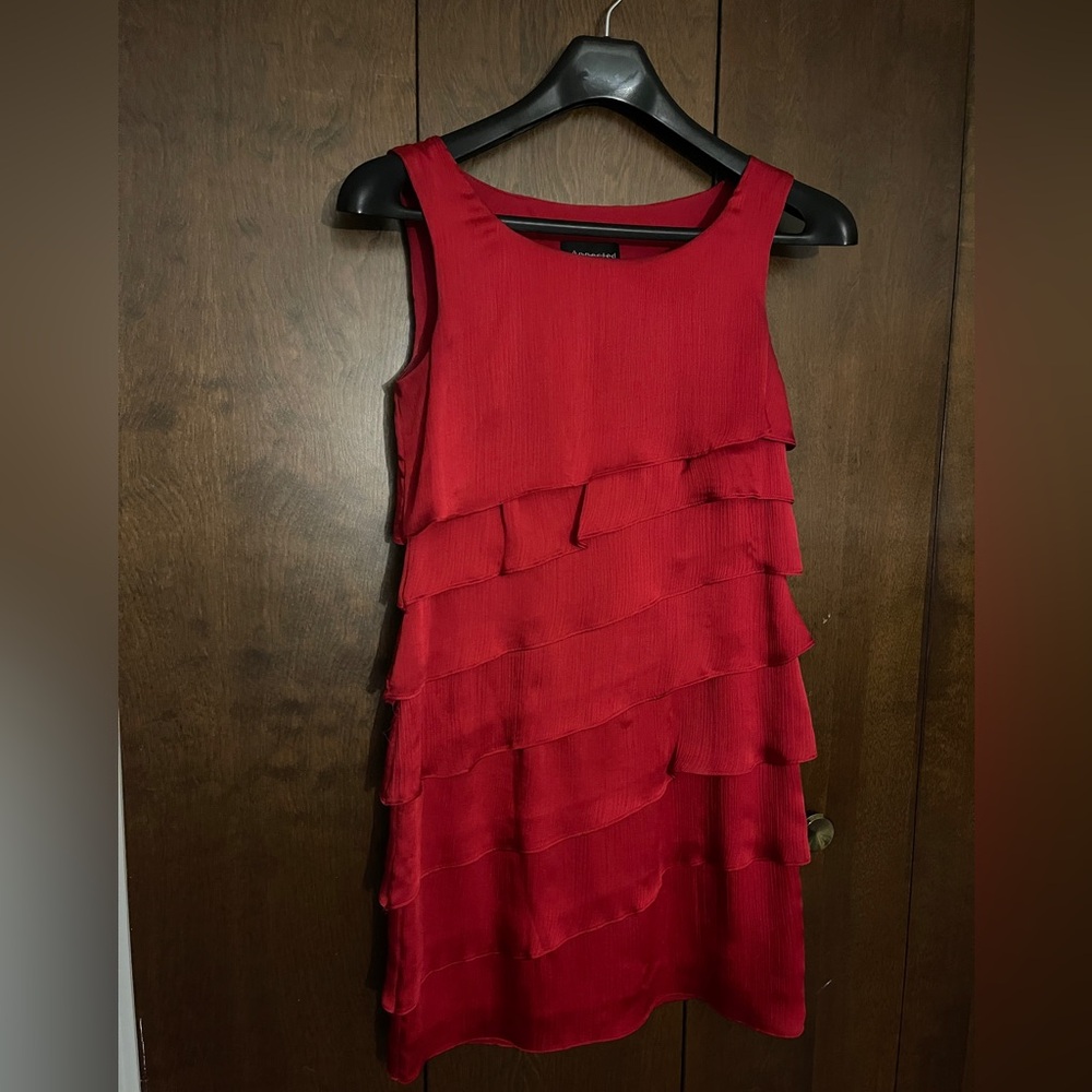 Sexy red cocktail dress.
